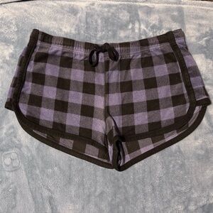 Blue & Black Plaid Aéropostale Sleep Shorts